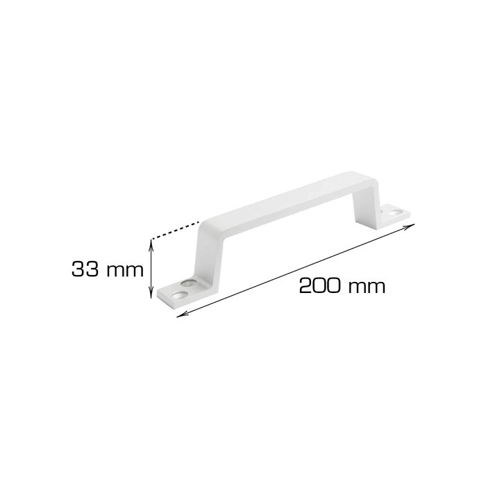 Håndtak vinklet 33 x 200 mm